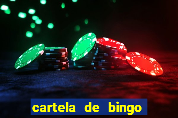 cartela de bingo cha de bebe